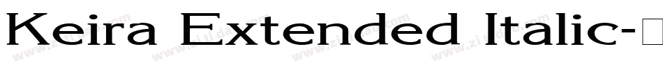 Keira Extended Italic字体转换